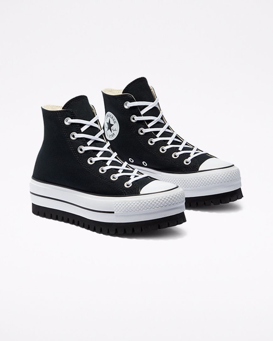 Topanky Na Platforme Converse Chuck Taylor All Star Trek Vysoke Damske Čierne | SK NP11EH8